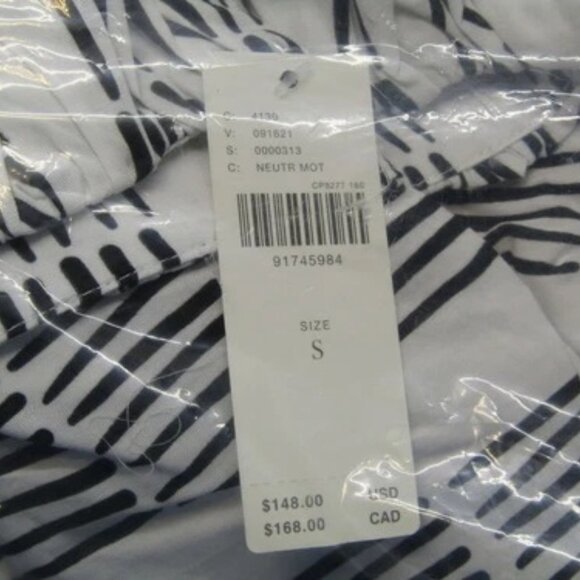 Anthropologie Maeve Black and White Midi puff sleeve Dress Small - Picture 8 of 8